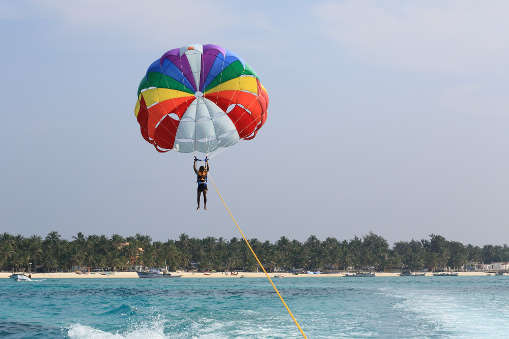 Parasailing In is the wonderful activity in lakshadweep